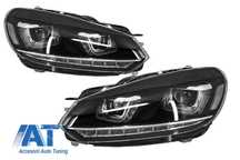 Faruri LED compatibile cu VW Golf 6 VI (2008-up) Design Golf 7 3D U Design Semnal LED Dinamic