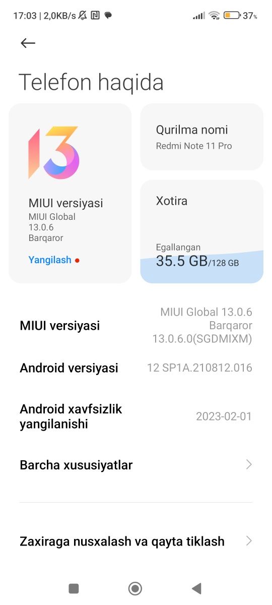 Redmi Note 11 Pro 8+3GB +128GB