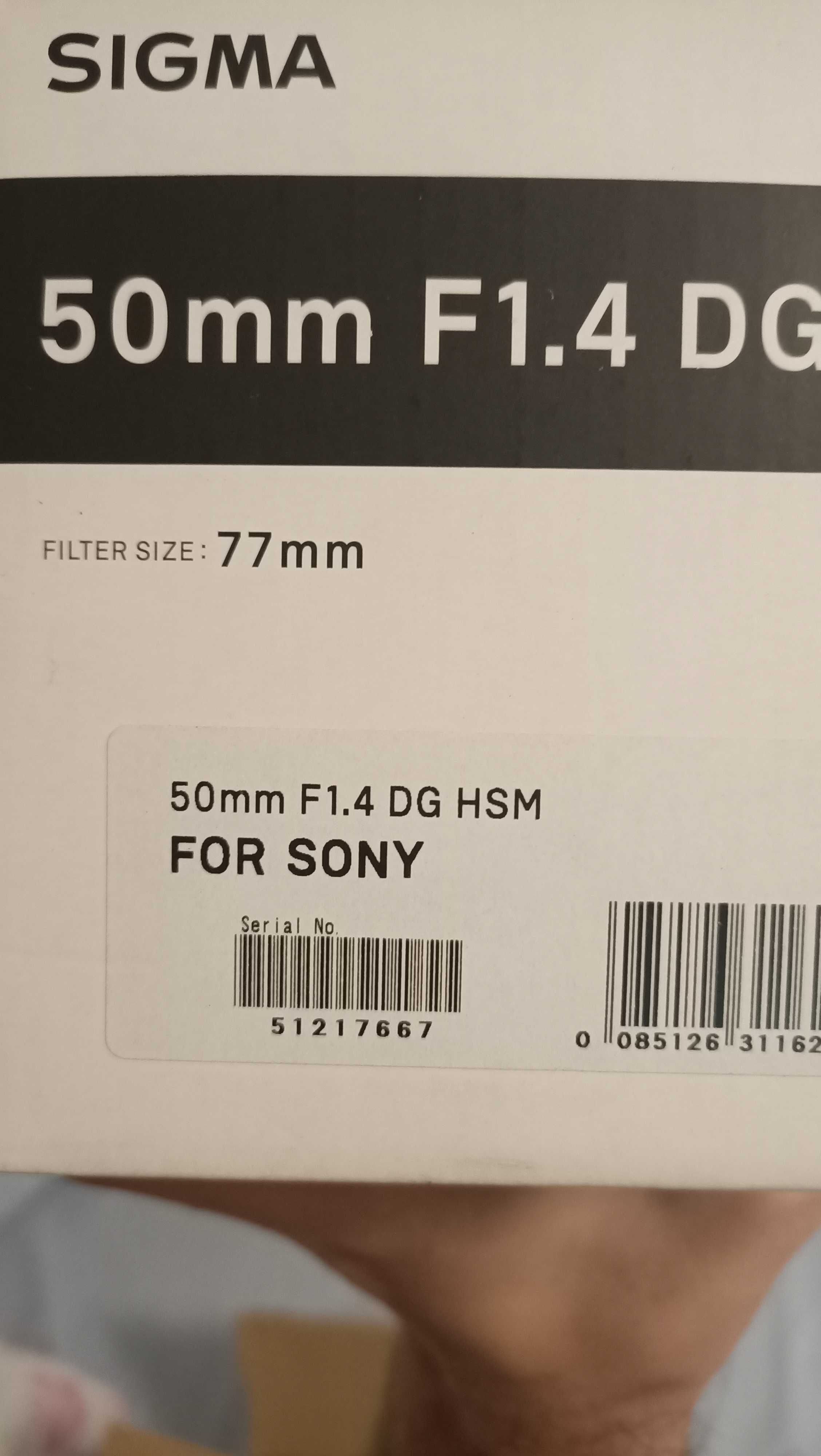 Sigma 50mm f 1.4 DG pentru montura Sony A. Nu mirorless!