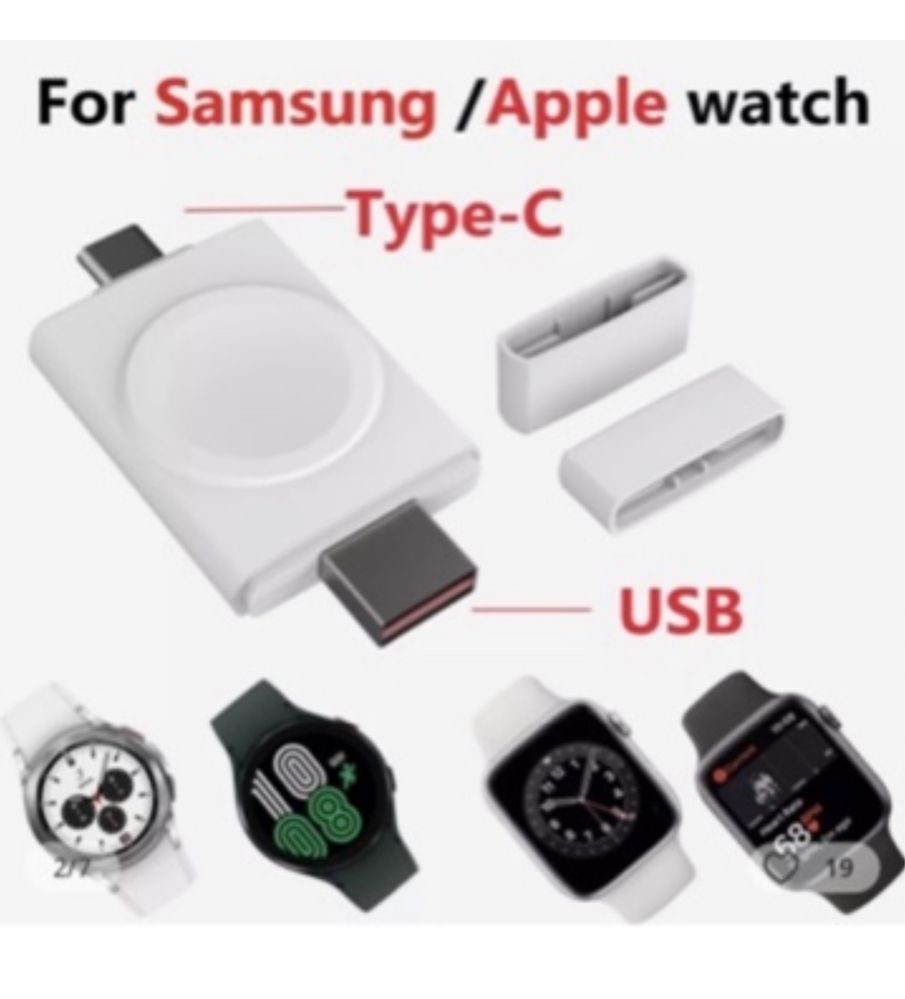 Incarcator USB/TYPE C Pliabil Compatibil Ceas Apple Watch
