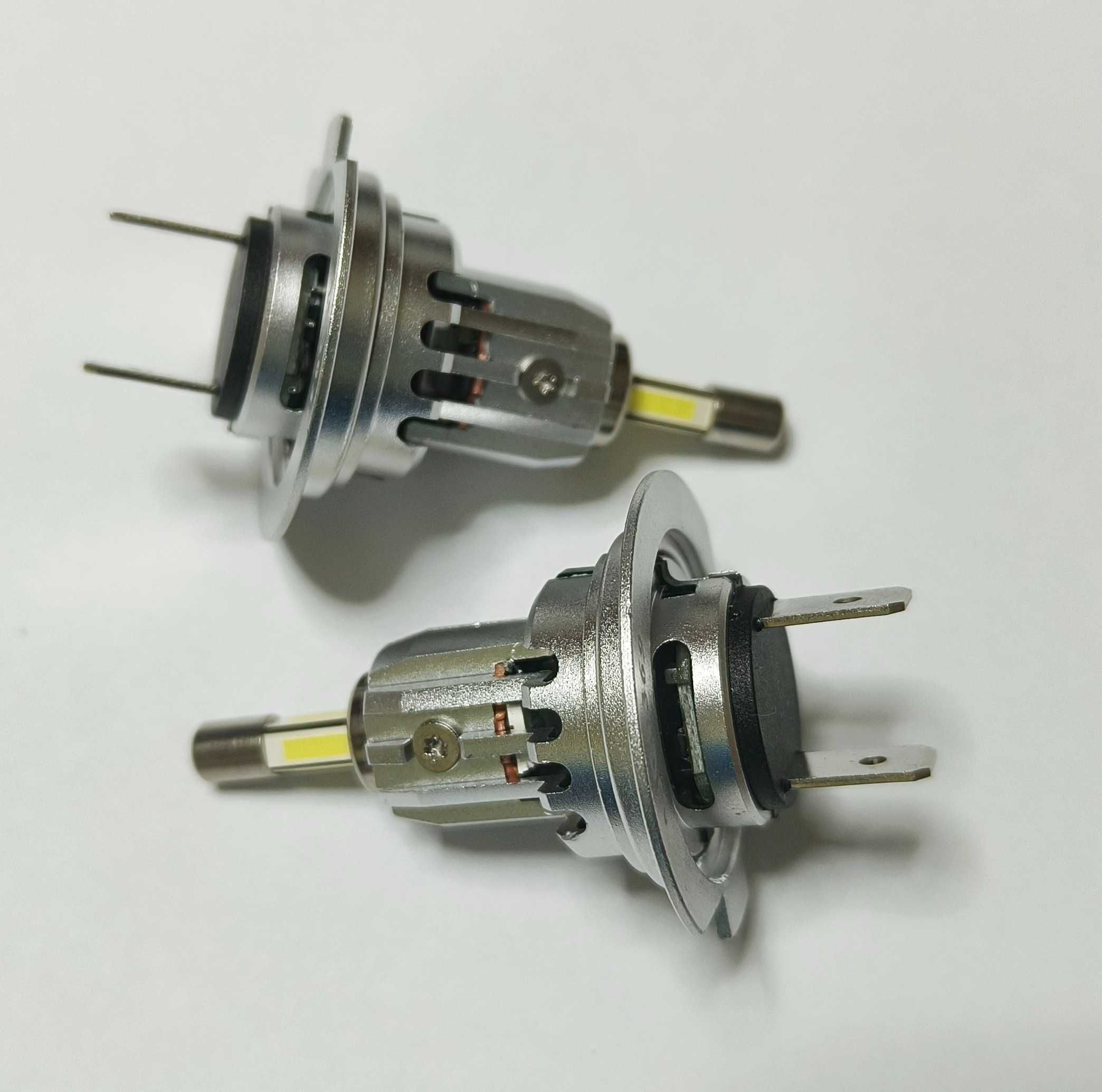 Mini H7 LED / мини ЛЕД диодни 360 крушки, canbus,вентилатор,6500K,130W