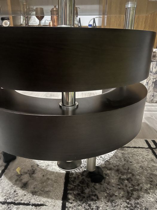 Masuta cafea cu sticla culoare wenge