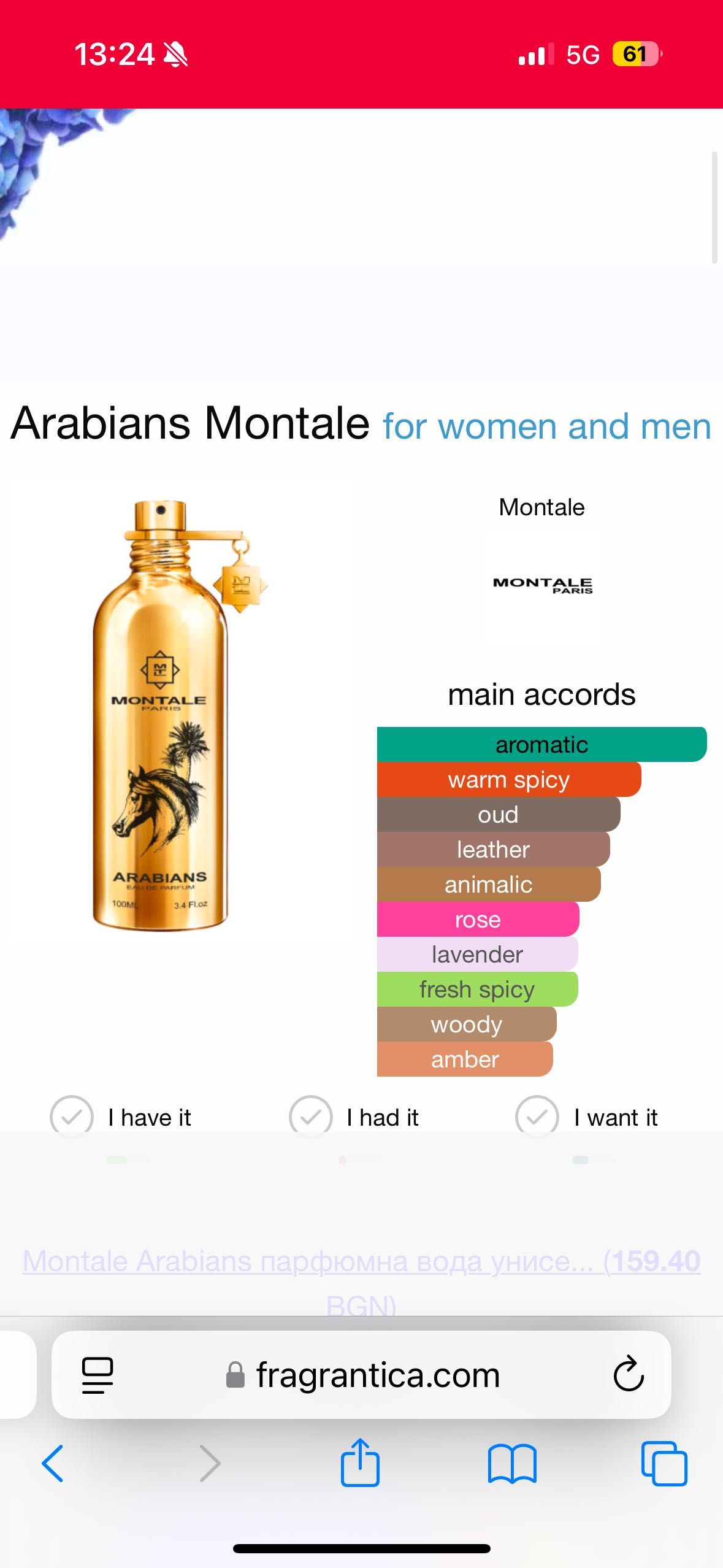 Montale arabians оригинален
