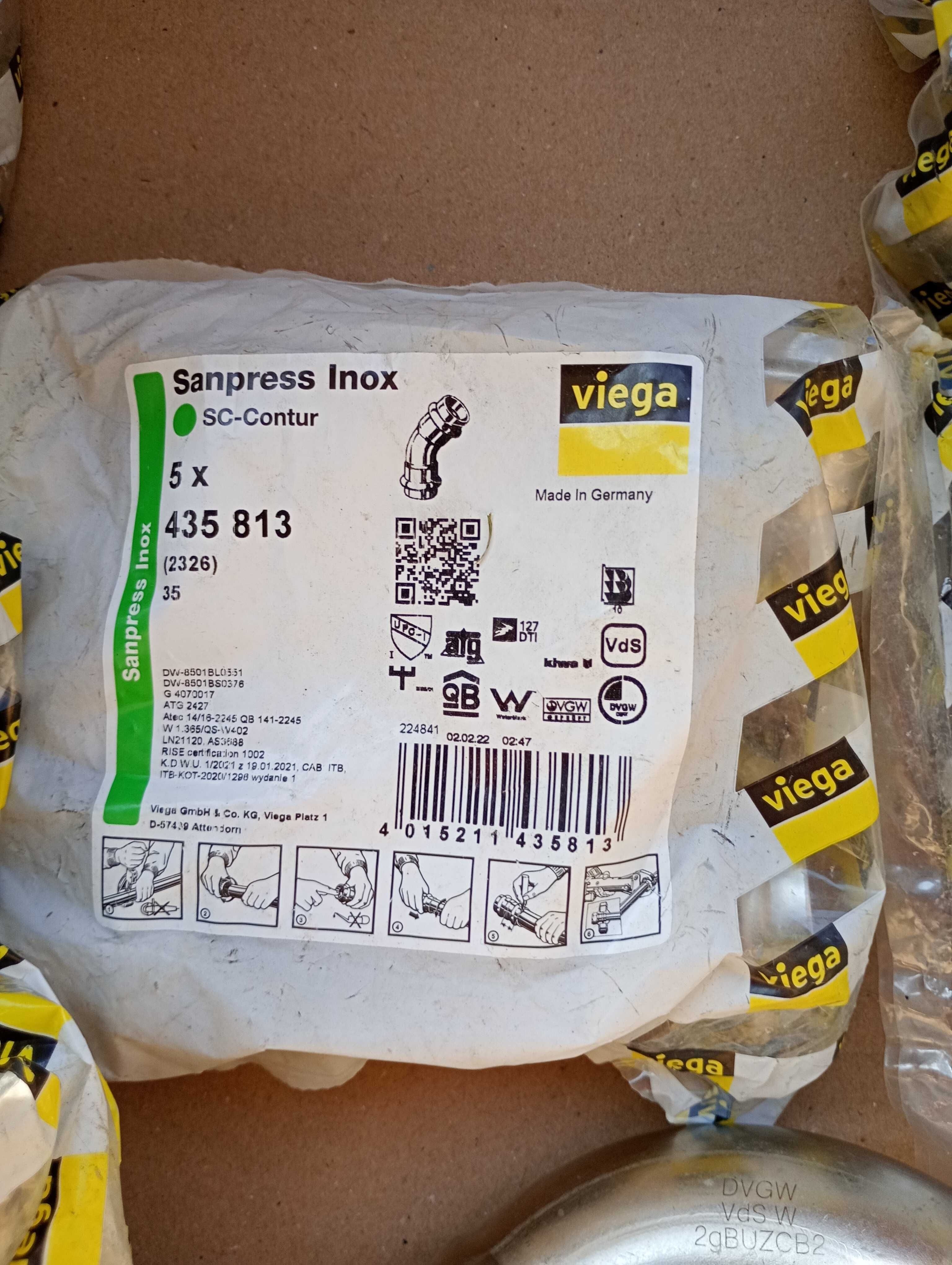 Viega Inox Чисто нови ВиК части фитинги