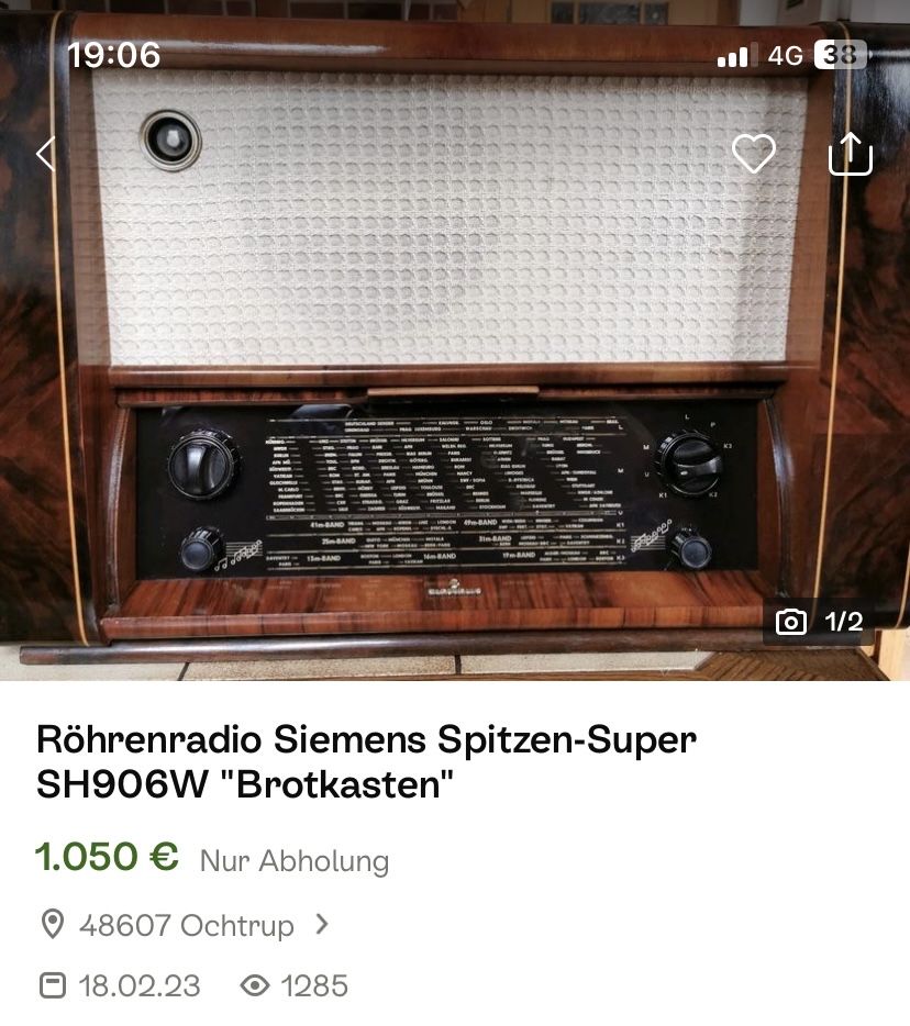 Радио Siemens-Spitzen Super SH906W