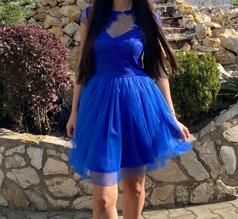 Rochie eleganta albastru regal
