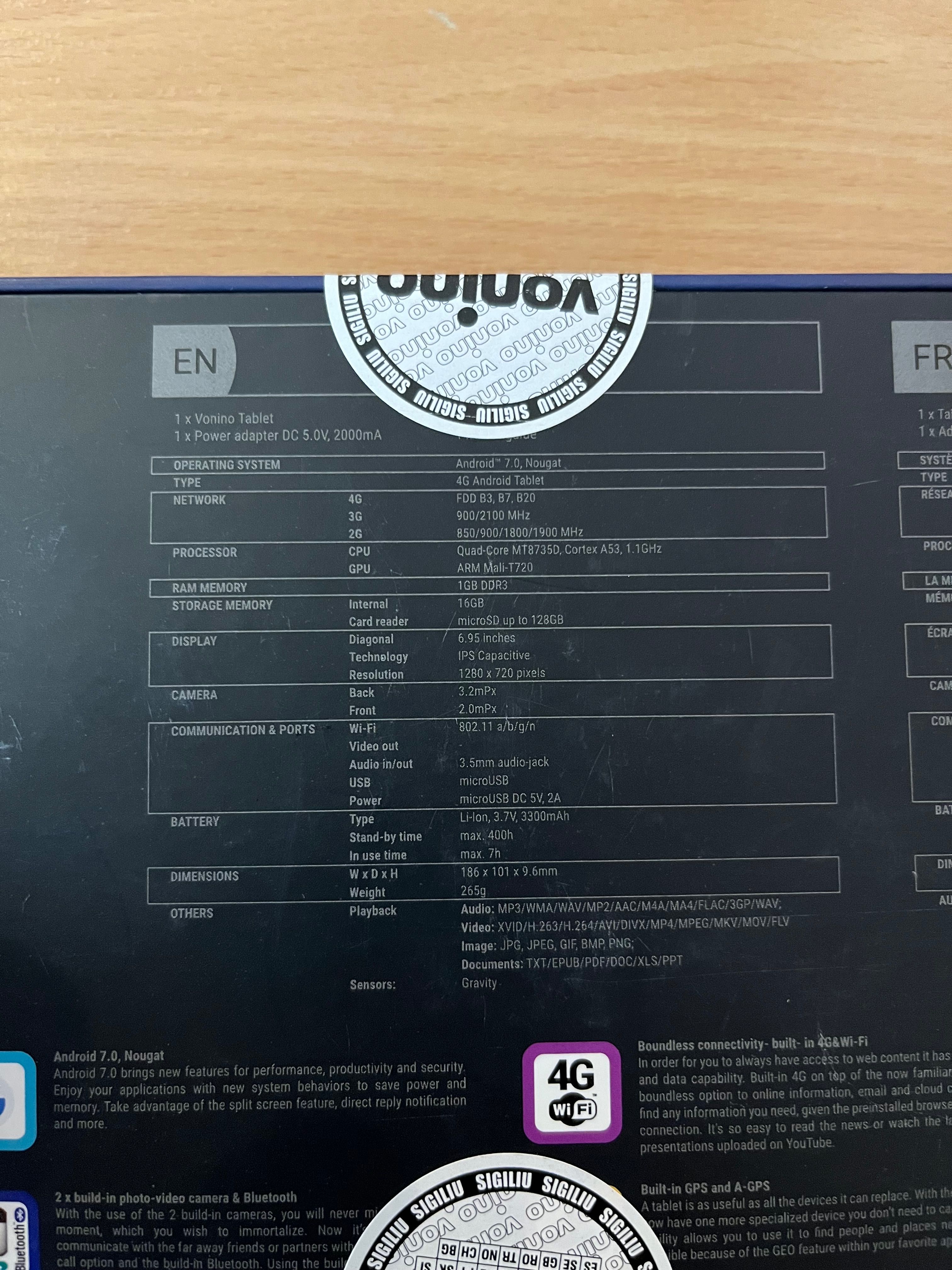 Таблет Vonino Xavy G7, Quad-Core 1.1 GHz, 16 GB, 4G