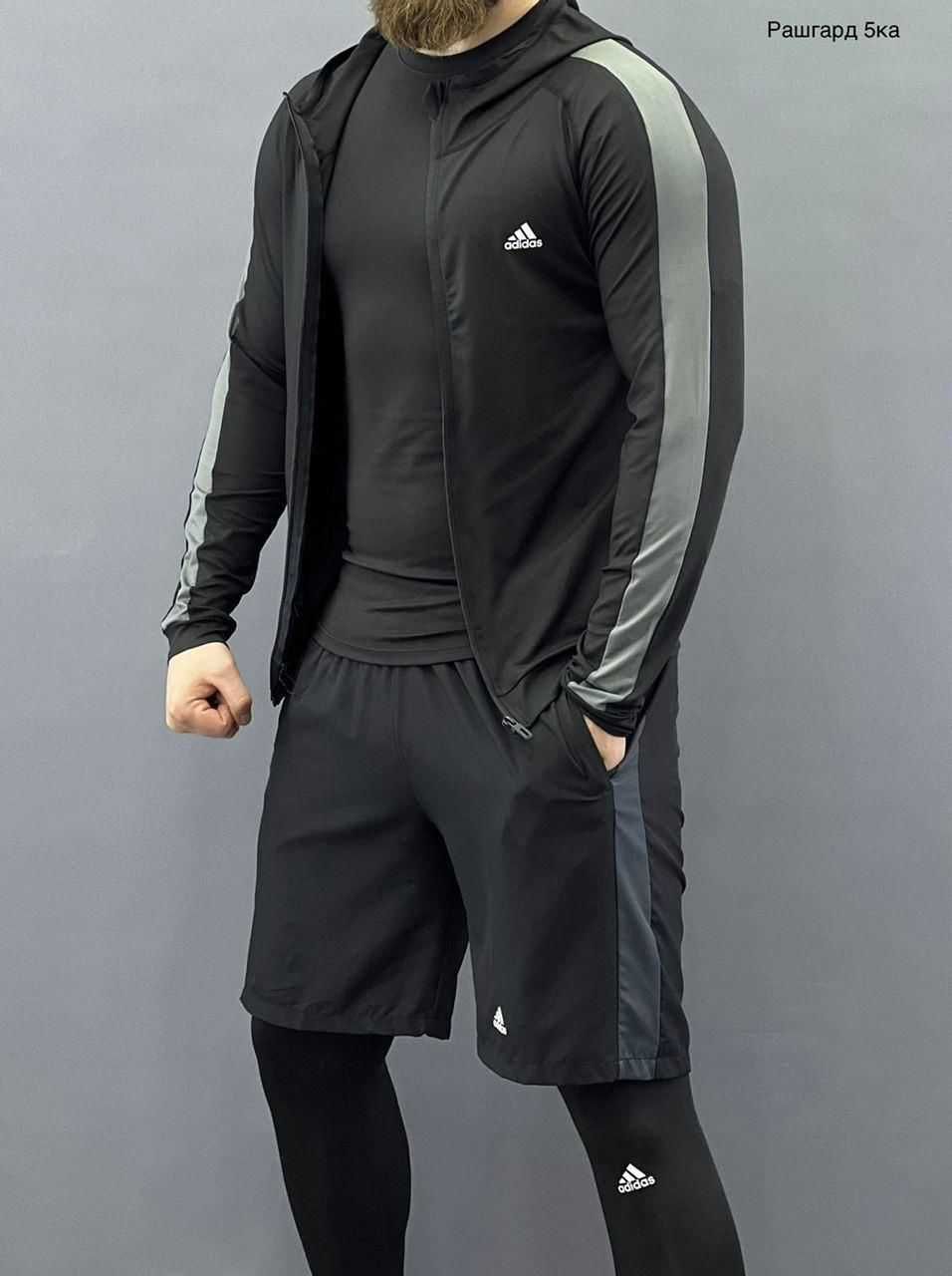 Рашгард 2в1 Reebok для тренировки, компрессионная одежда, спорт костюм