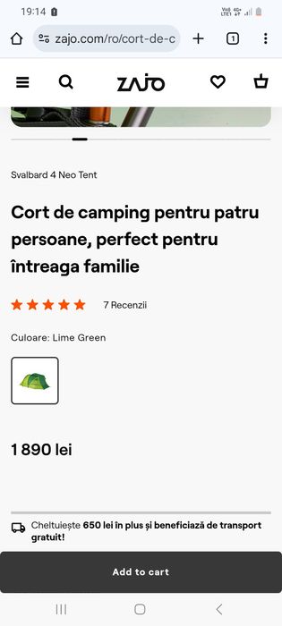 Cort Zajo Svalbard 4 persoane profesional