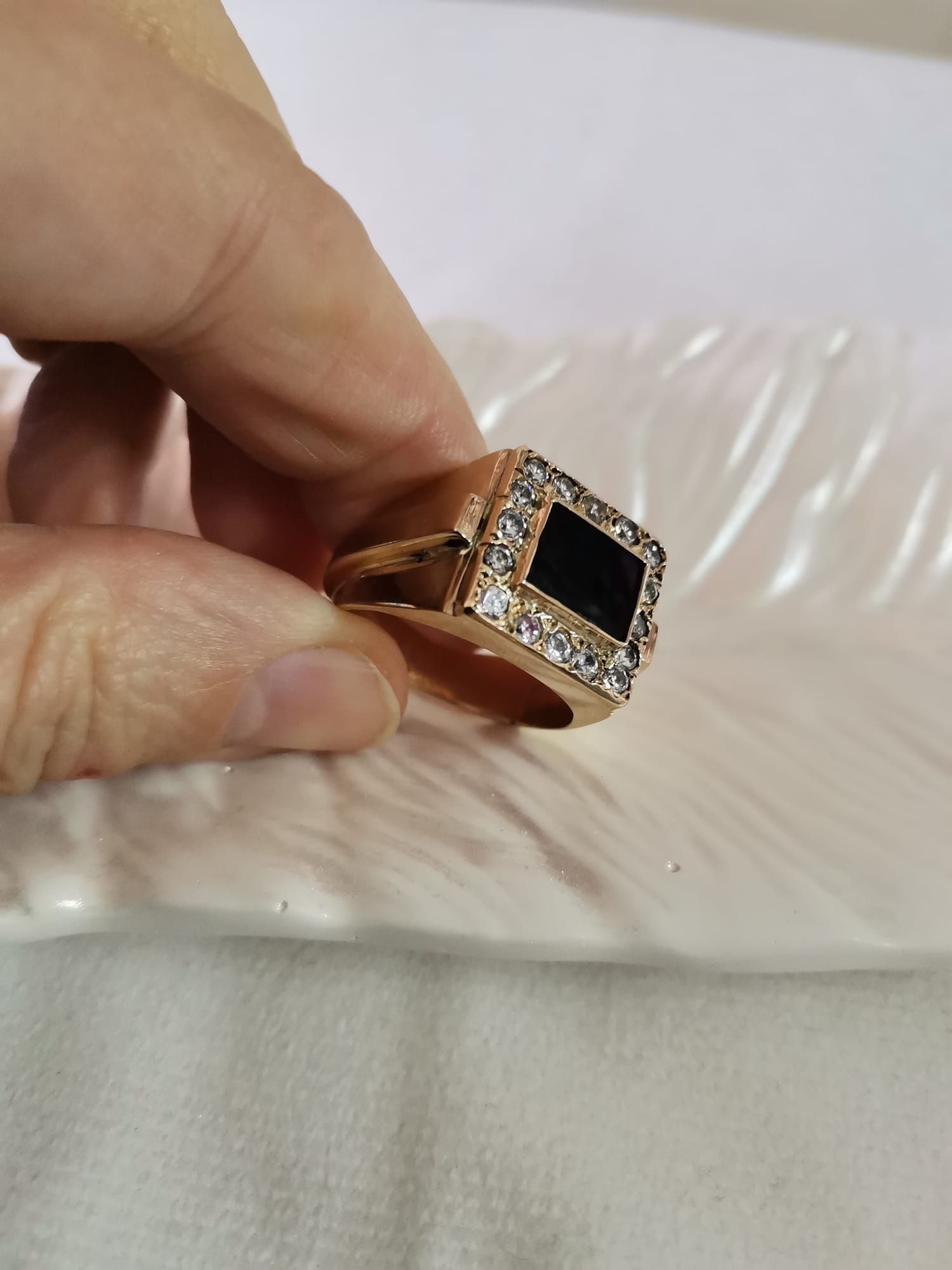 Bratara aur 18k alb/galben+ diamante model cuban deosebit