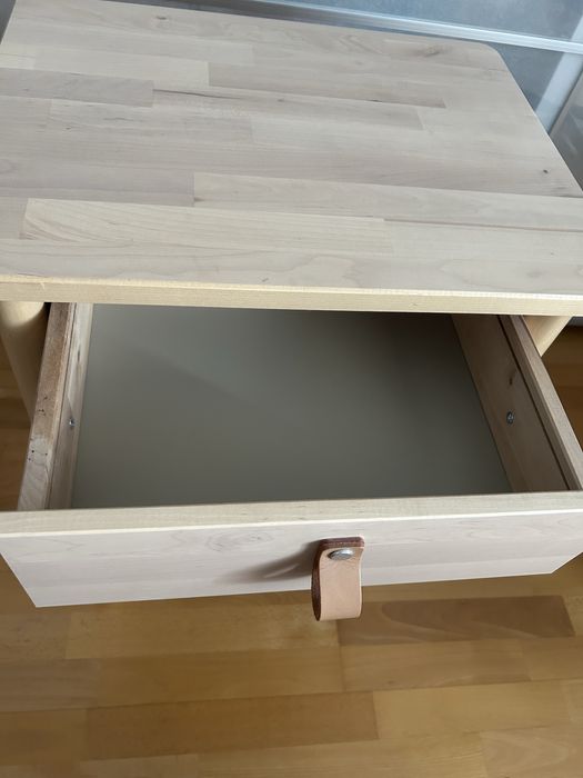 Set doua noptiere lemn mesteacan IKEA