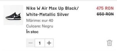 Adidași Nike W AirMaxAirMax Up Black White-Metalic Silver