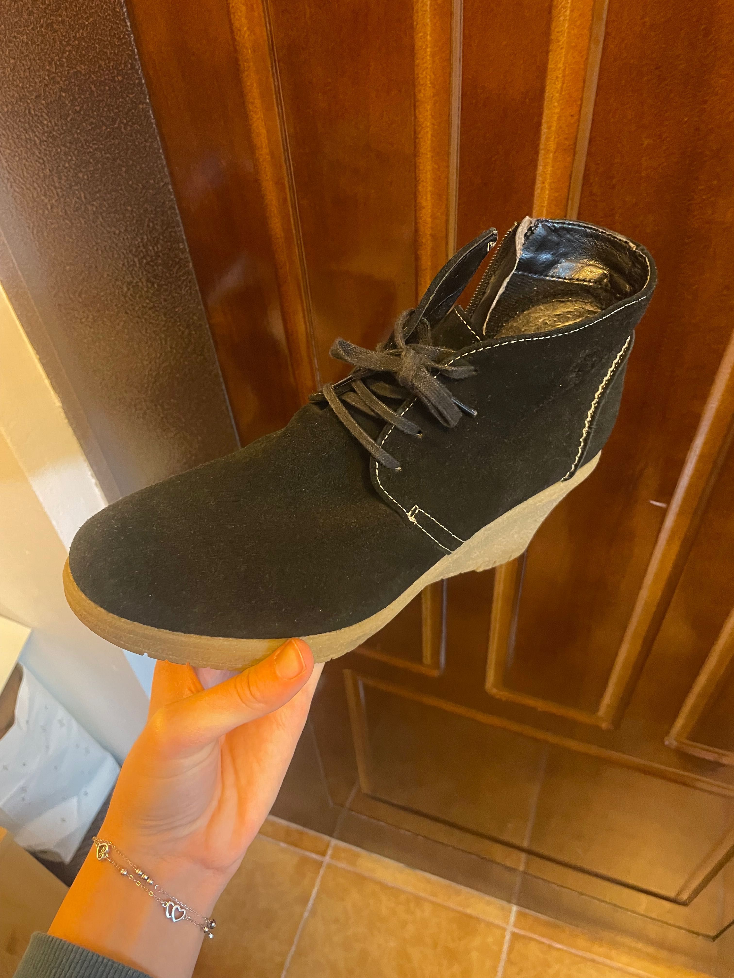 Botine piele întoarsă 38