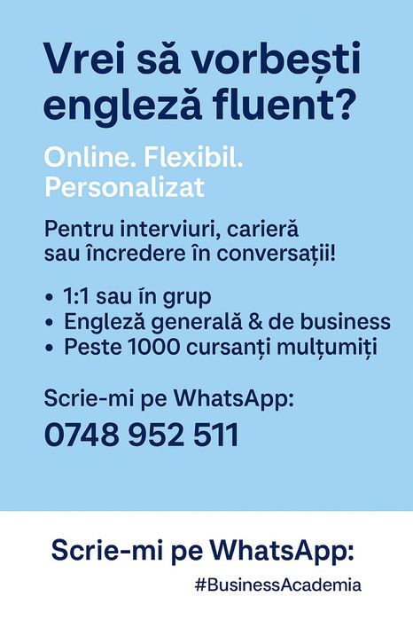 Meditatii si cursuri intensive engleza orice nivel