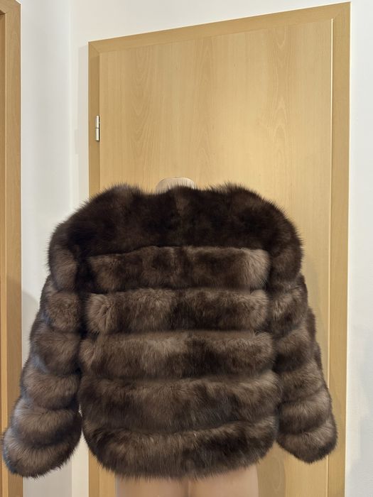 Blana naturala vulpe noua model 2 in 1 se face si vesta