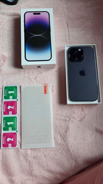 vand iphone 14 pro , deep purple,125 GB +4 huse mobilfox si o folie