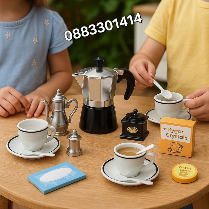 Детски сервиз за кафе + Кафеварка