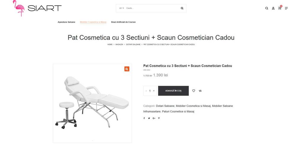 Pat profesional cosmetica sau masaj