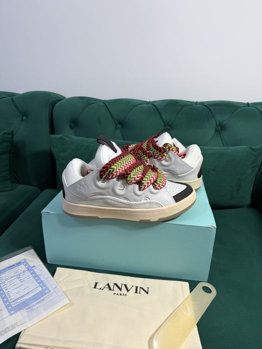 Adidasi Lanvin Curb Lace-Up piele naturala 100% Full Box Premium