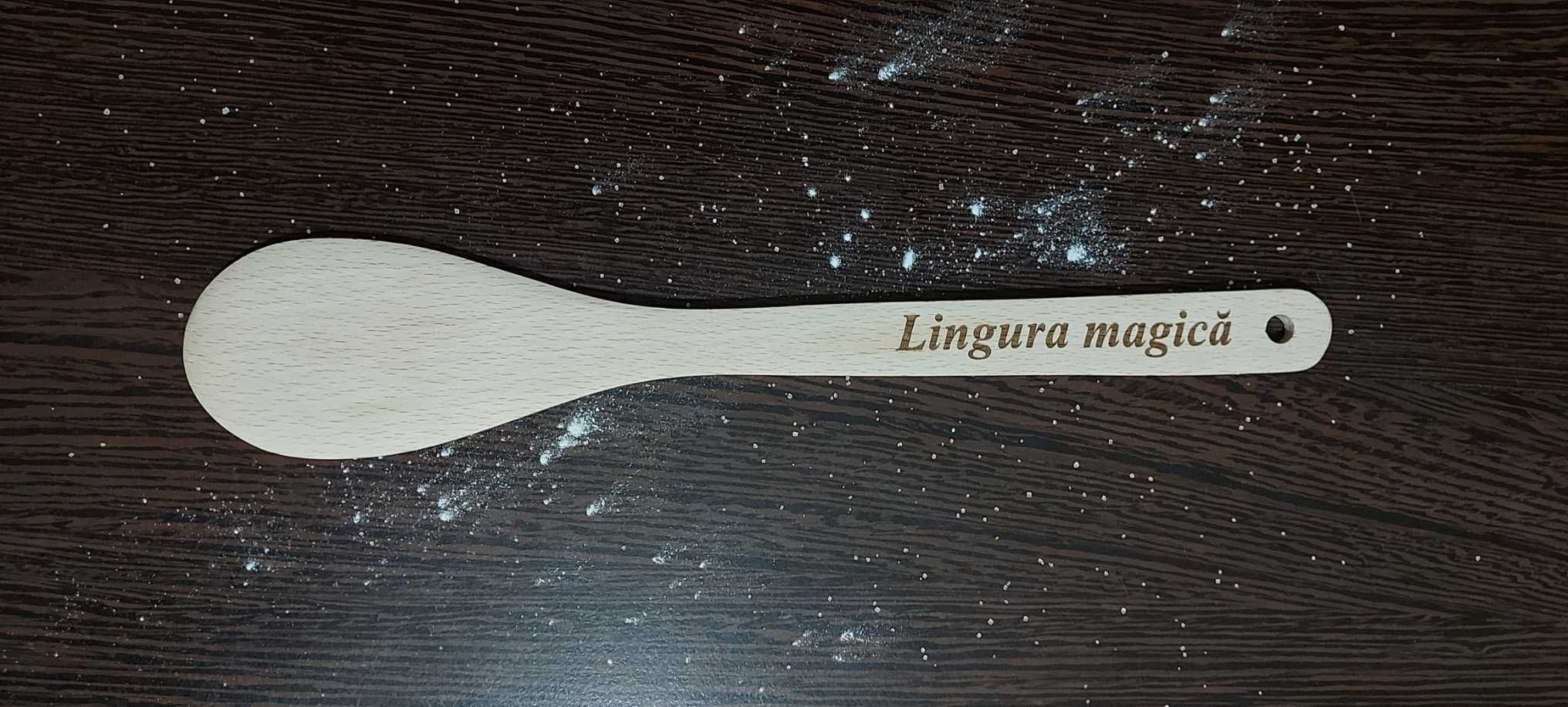 Lingura / spatula din lemn personalizata