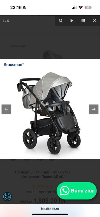 Carucior 3 in 1 Krausmann