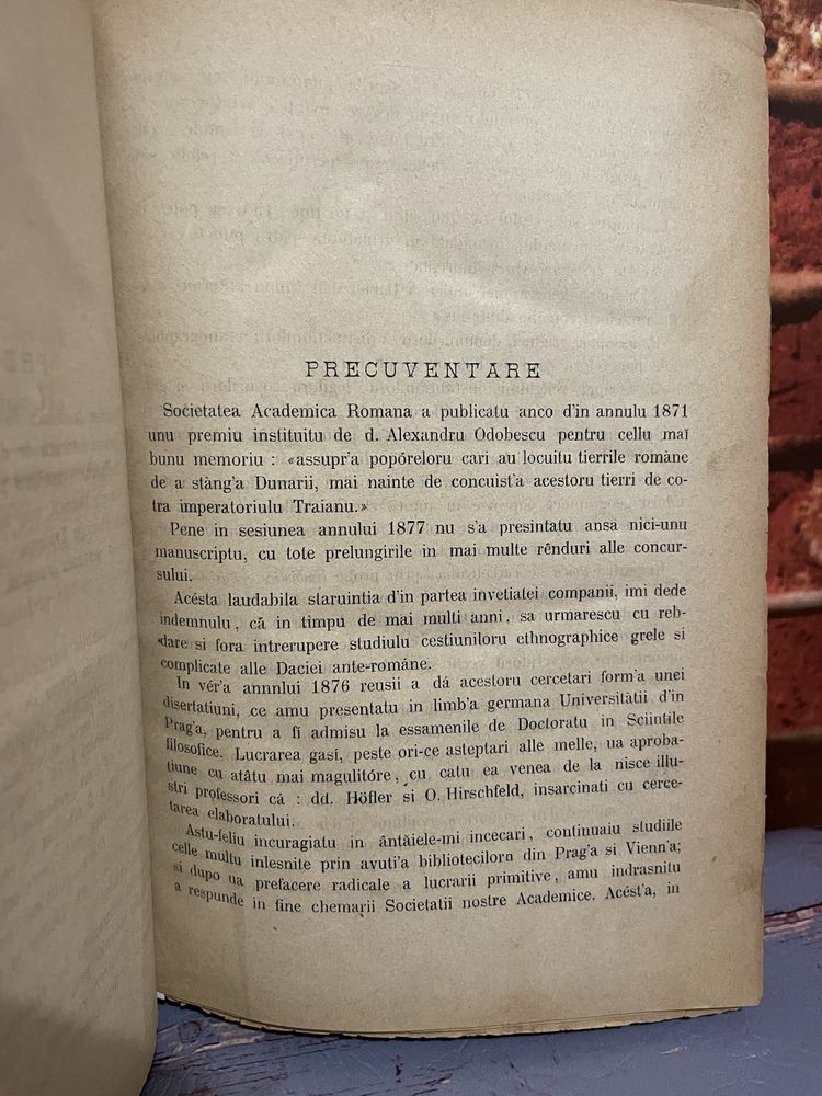 Carte bibliofilă Dacia Înainte de Romani - Gr.Tocilescu
