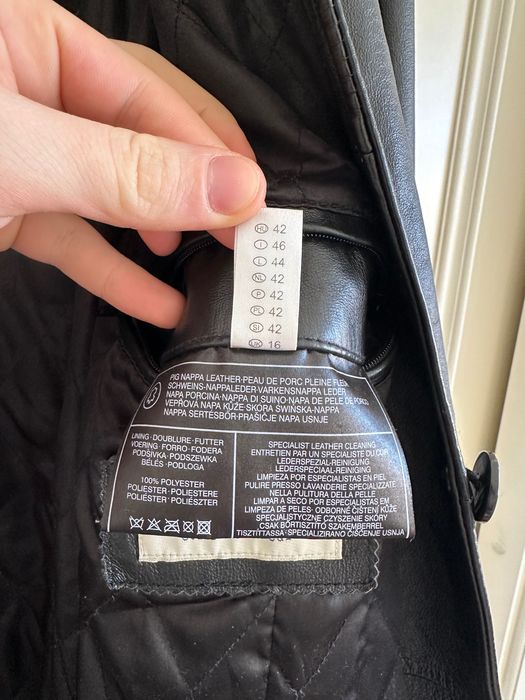 Haină lungă de piele naturală