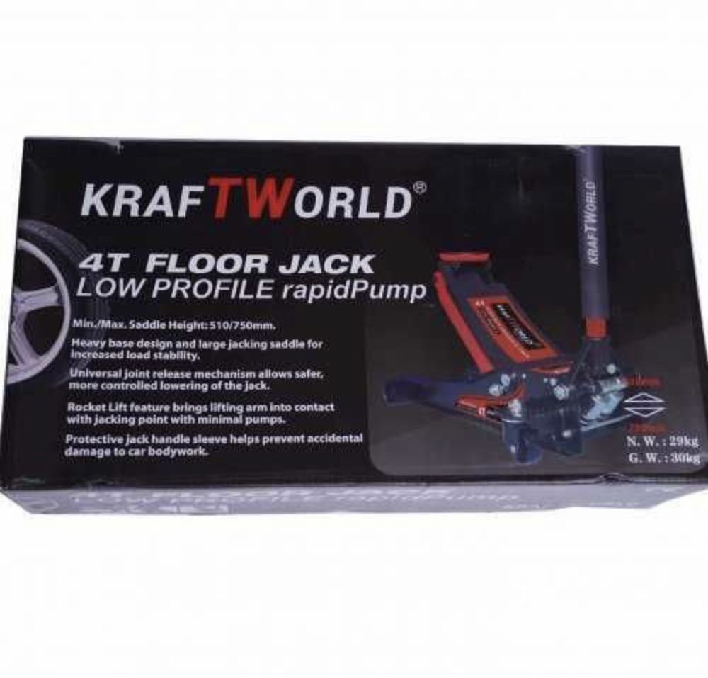 Немски нископрофилен крик KraftWorld 4 тона с две помпи Професионален