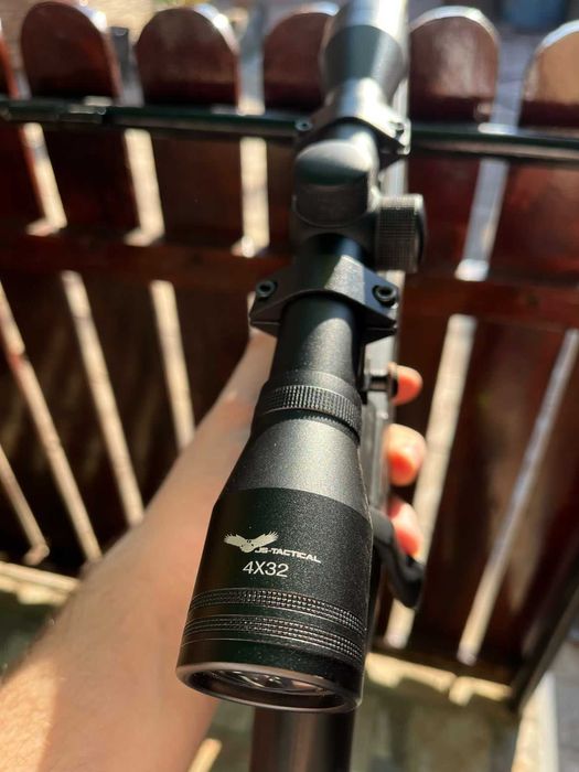 Pusca Airsoft M52 Modificata cu aer comprimat pe arc 5J + Luneta 4x32