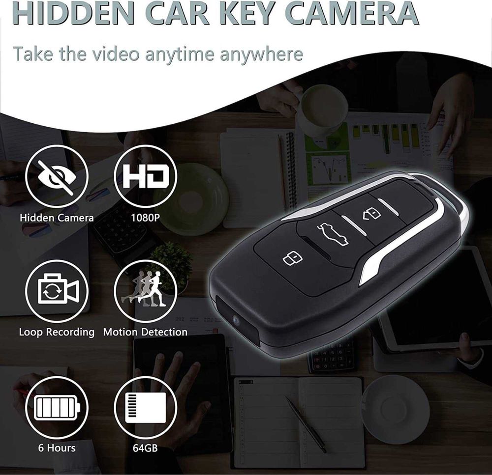 Ключ за кола с шпионска камера +64 gb