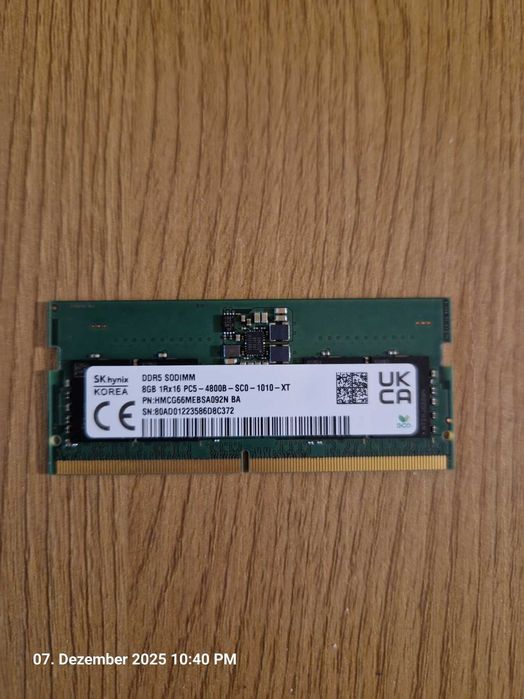 DDR5 4800mhz sodimm laptop RAM 8GB