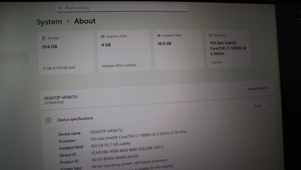 Lenovo ThinkPad P15 2Gen NVIDIA T1200 15,6/ i7 11800H / 1TB NVMe/ 16GB