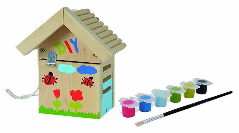 Дървена къщичка за калинки - Построй и оцвети