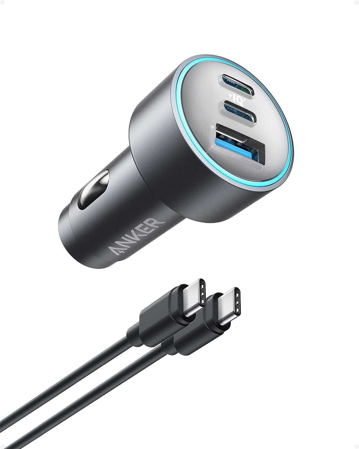 Anker USB-C 535 ьарядно за кола,67W,Fast Charger,с 3 порта,PIQ 3.0