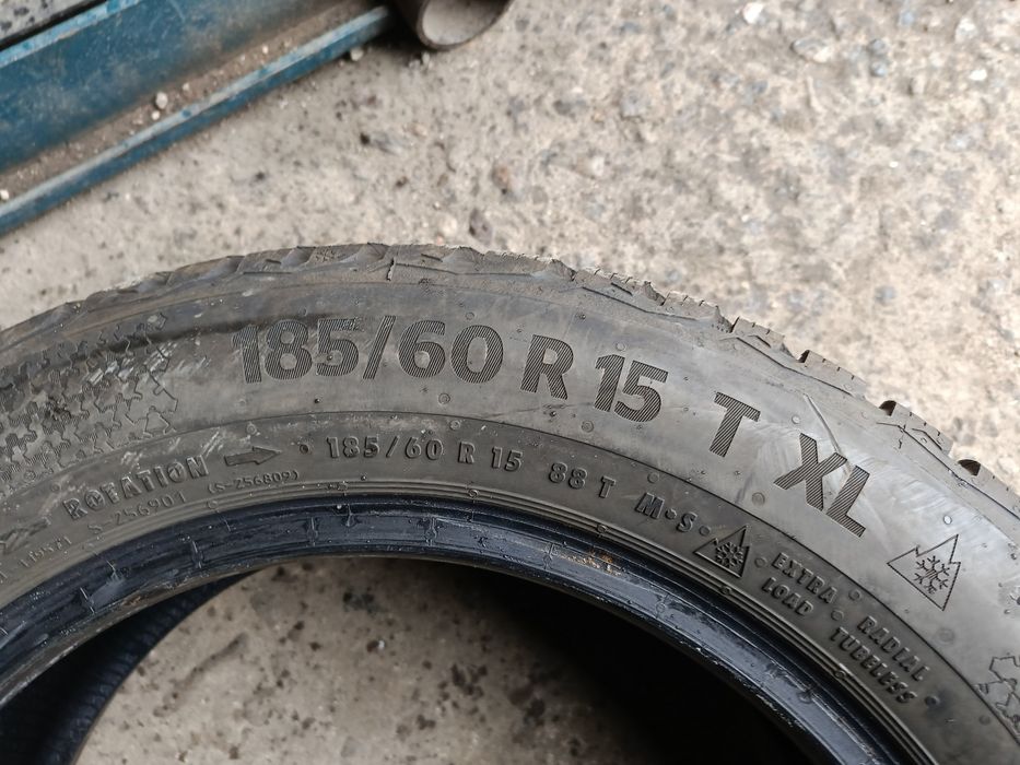 Зимни гуми -"CONTINENTAL"-15цола -185/60-1бр.-85лв.-като нови