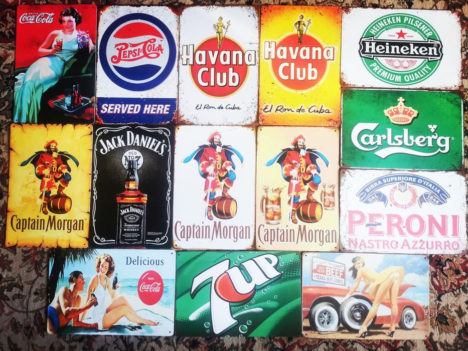 Tablii metalice vintage Reclame retro garaj
