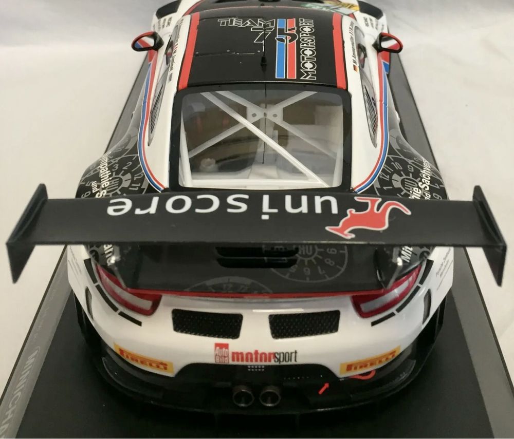 Macheta raliu 1/18 porshe 911 Gt3-R din 2017 kus team 75