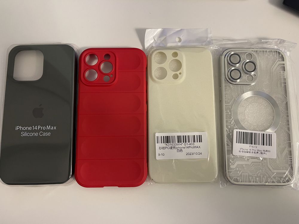 Husa Iphone 14 Pro Max, silicon, hardcase, rosie, alba, verde