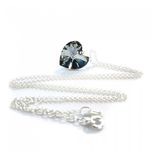 Сребърно Колие със Сърце Сваровски/Swarovski