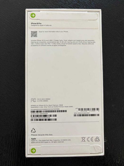 iPhone 16 Pro 128GB - Black Titanium