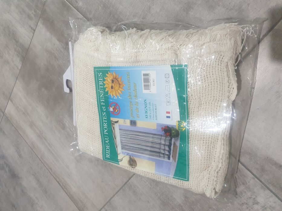Perdele bumbac 100% made in France 140x225 antitantar anticaldura crem