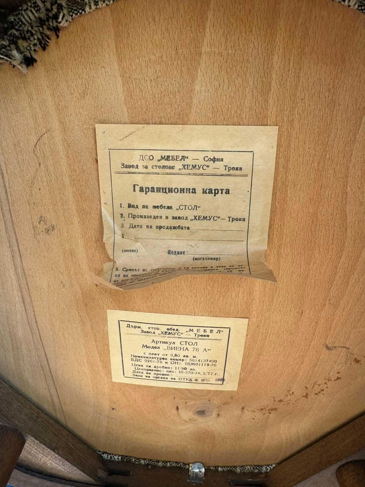 Ретро Виенски тапицирани столове 4 бр