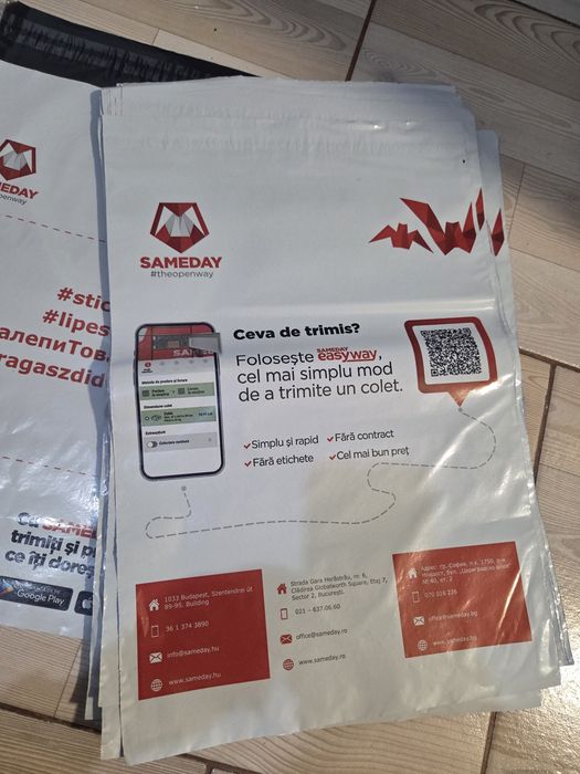 Pungi curierat colete sameday sau cargus