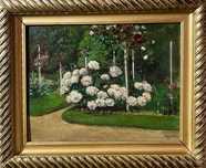 Tablou f vechi, 1935 ”ÎN PARC” Ul/pnză/cart, 50x40cm+R, semnat in clar