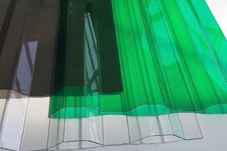 Прозрачный шифер, кровля (проф.поликарбонат) 08мм, 1,15*2м