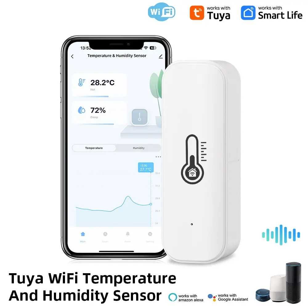 Senzor temperatura umiditate WiFi conectare telefon