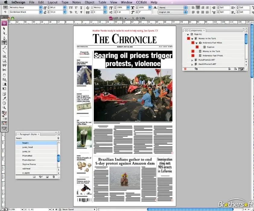 Execut grafic design pentru tipar carti, reviste, brosuri - InDesign -