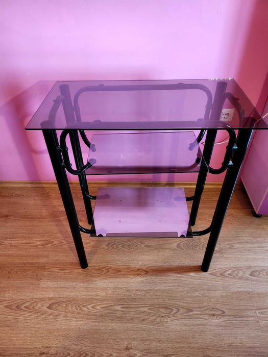 Стойка за телевизор - метал и стъкло