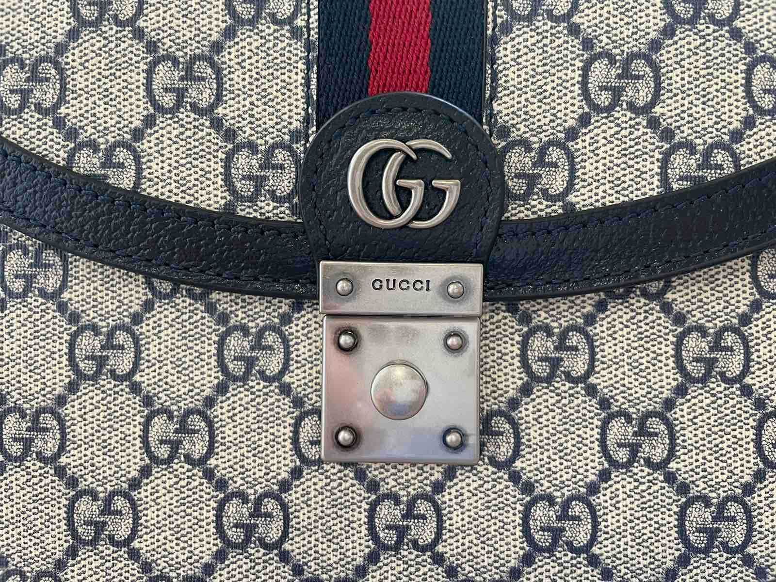 Geantă mică Gucci Ophidia originală Mâner superior și curea de umăr
