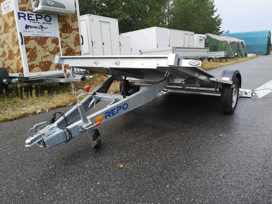 Remorcă basculabilă REPO 750kg – Nouă, Moto/ATV, Carte RAR + Nr. roșu